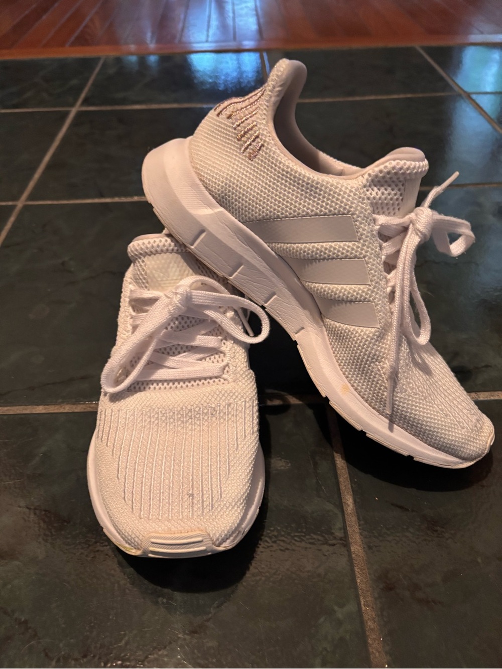 adidas Women’s All-White Athletic Running Shoes